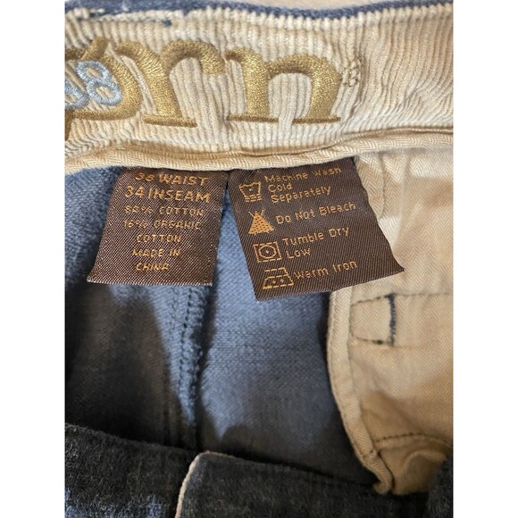 Mens 38x32 Relaxed Straight Leg Gray Cotton Pants BORN 38 - Picture 6 of 11